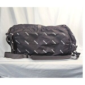 NWT Victoria's Secret PINK Convertible Campus Duffel Bag Grey Love Pink Logo